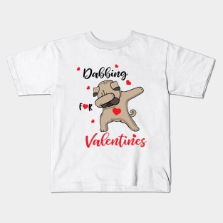 Dabbing For Valentines Kids T-Shirt